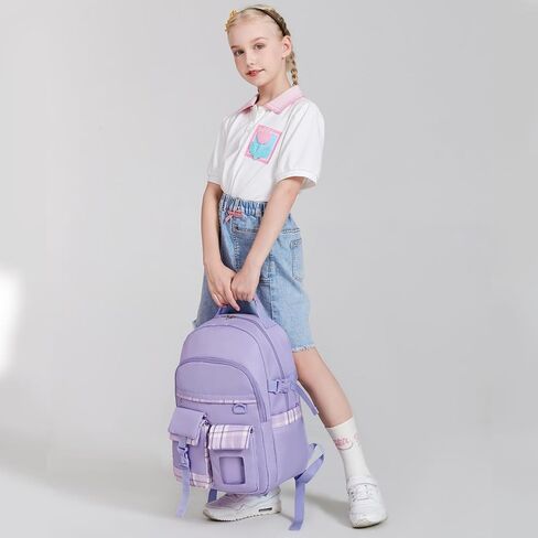abshoo Kids Backpack For School Girls Kindergarten Elementary Bookbag School Bag (Purple) in Kuwait
