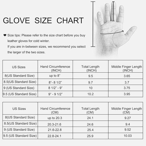 Anccion Genuine Leather Gloves for Men Touchscreen Driving Dress Outdoor Sheepskin Leather&Cashmere Lined Winter in Kuwait