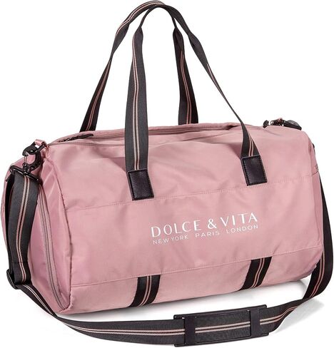 حقيبة رياضية للنساء من القماش الخشن للسفر للفتيات حقيبة دفل لطيفة للأطفال في عطلة نهاية الأسبوع، حجرة أحذية متعددة الوظائف طوال الليل، التمارين الرياضية والرقص، حقيبة صغيرة محمولة في عطلة نهاية الأسبوع مقاومة للماء وخفيفة الوزن (أسود) in Kuwait