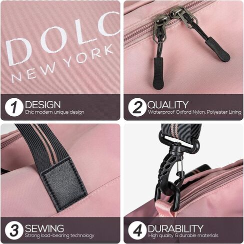 حقيبة رياضية للنساء من القماش الخشن للسفر للفتيات حقيبة دفل لطيفة للأطفال في عطلة نهاية الأسبوع، حجرة أحذية متعددة الوظائف طوال الليل، التمارين الرياضية والرقص، حقيبة صغيرة محمولة في عطلة نهاية الأسبوع مقاومة للماء وخفيفة الوزن (أسود) in Kuwait