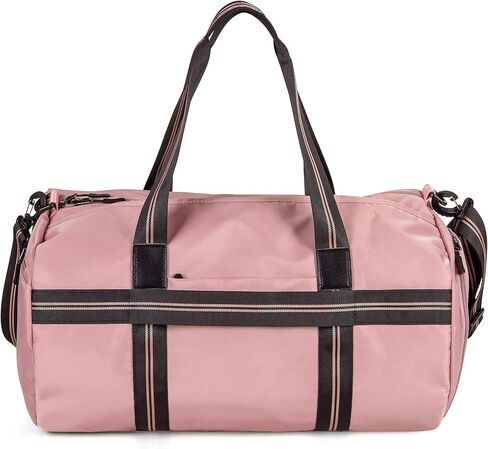 حقيبة رياضية للنساء من القماش الخشن للسفر للفتيات حقيبة دفل لطيفة للأطفال في عطلة نهاية الأسبوع، حجرة أحذية متعددة الوظائف طوال الليل، التمارين الرياضية والرقص، حقيبة صغيرة محمولة في عطلة نهاية الأسبوع مقاومة للماء وخفيفة الوزن (أسود) in Kuwait