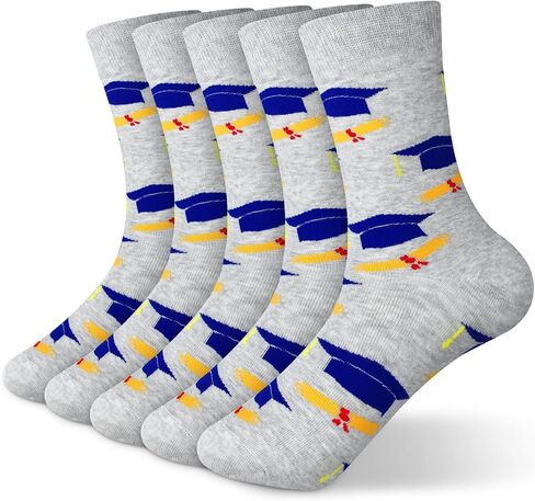 5 Pairs Graduation Crew Socks, Class of 2023 Socks Graduation Socks for Men and Women Funny Graduation Socks, Adult Size in Saudi Arabia