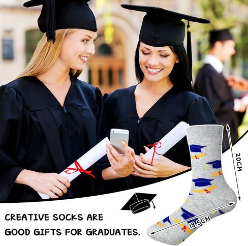 5 Pairs Graduation Crew Socks, Class of 2023 Socks Graduation Socks for Men and Women Funny Graduation Socks, Adult Size in Saudi Arabia