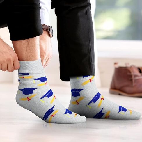 5 Pairs Graduation Crew Socks, Class of 2023 Socks Graduation Socks for Men and Women Funny Graduation Socks, Adult Size in Saudi Arabia