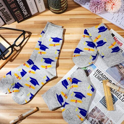 5 Pairs Graduation Crew Socks, Class of 2023 Socks Graduation Socks for Men and Women Funny Graduation Socks, Adult Size in Saudi Arabia