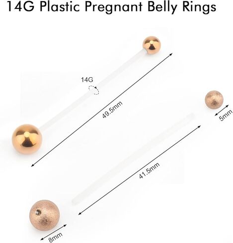 CrazyPiercing حلقة البطن الحامل تشيكوسلوفاكيا حلقة البطن الواضحة السرة ثقب التجنيب 14G الاكريليك حلقات زر البطن البلاستيك ثقب المجوهرات الصناعية للنساء in Kuwait