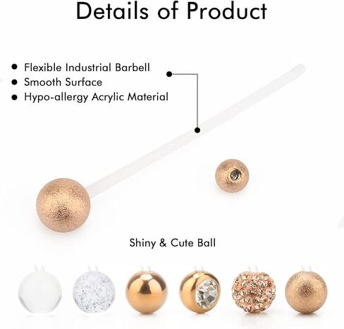 CrazyPiercing حلقة البطن الحامل تشيكوسلوفاكيا حلقة البطن الواضحة السرة ثقب التجنيب 14G الاكريليك حلقات زر البطن البلاستيك ثقب المجوهرات الصناعية للنساء in Kuwait