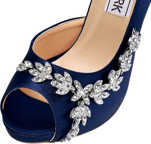 ELEGANTPARK Wedding Shoes for Bride High Heel Platform Bridal Shoes Rhinestones Wedding Heels for Women Pumps Satin Evening Party Prom Dress Shoes in Saudi Arabia