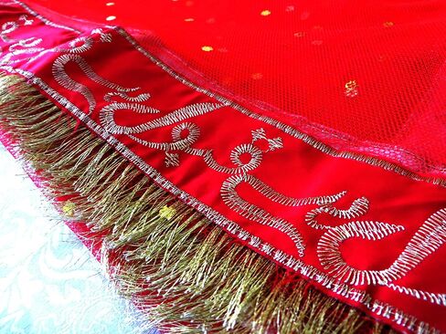 Nikkah Dupatta Qubool Hai Bright Red/Mehandi Dupatta/Wedding Dupatta/Walima Dupatta in Saudi Arabia