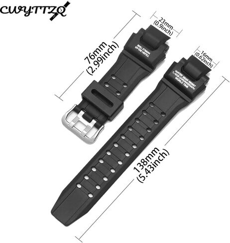 سي دبليو واي تي تي زي كيو سوار ساعة من النايلون بمشبك دبوس لساعة كاسيو جي شوك جرافيتي ماستر للرجال GW-4000 GA-1000 GW-A1000 GWA1100، اكسسوارات سوار ساعة رياضية خارجية, راتنج in Kuwait