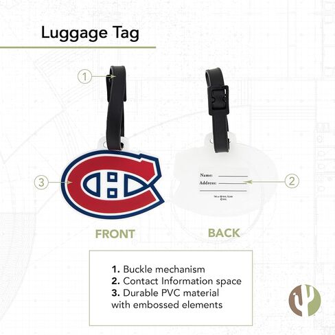 Montréal Canadiens Team NHL National Hockey League Luggage Tag Bag (PVC Luggage Tag) in Saudi Arabia