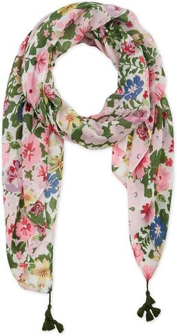 Hadley Wren Women's Spring Abstract Floral Lightweight Fashion Scarf with Tassels in Saudi Arabia