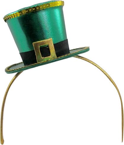 Leprechaun Top Hat Headband - St Patricks Day Irish Green Mini Hat Dress Up Hair Costume Accessories Head Band for Women in Saudi Arabia
