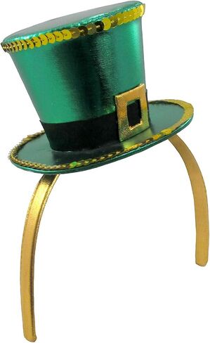 Leprechaun Top Hat Headband - St Patricks Day Irish Green Mini Hat Dress Up Hair Costume Accessories Head Band for Women in Saudi Arabia