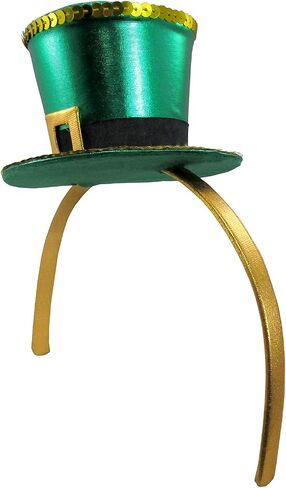 Leprechaun Top Hat Headband - St Patricks Day Irish Green Mini Hat Dress Up Hair Costume Accessories Head Band for Women in Saudi Arabia