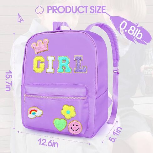 حقيبة ظهر مدرسية من Sweet lion للفتيات حقيبة ظهر Preppy حقيبة ظهر من النايلون حقيبة ظهر من النايلون للمدرسة المتوسطة والسفر والعمل (وردي) in Kuwait