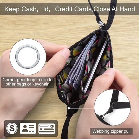 DONGGANGAJI Clippable Card Pouch & Zip Mini Cotton Wallet in Kuwait