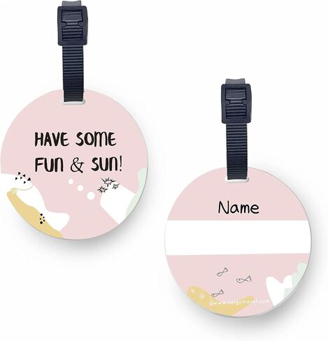 SetGo Cute Animal Name Tag for Kids, Plastic Backpack Tag, Set of 2, Customized Tag – Great for Boys and Girls at School Daycare Kindergarten (Squirrel) in Saudi Arabia