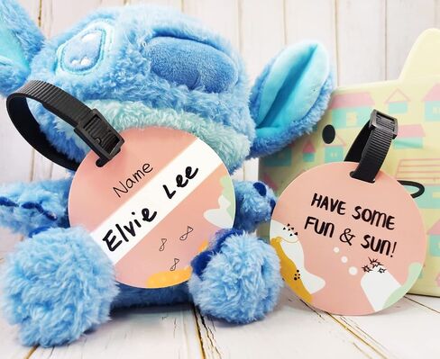 SetGo Cute Animal Name Tag for Kids, Plastic Backpack Tag, Set of 2, Customized Tag – Great for Boys and Girls at School Daycare Kindergarten (Squirrel) in Saudi Arabia