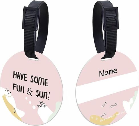 SetGo Cute Animal Name Tag for Kids, Plastic Backpack Tag, Set of 2, Customized Tag – Great for Boys and Girls at School Daycare Kindergarten (Squirrel) in Saudi Arabia