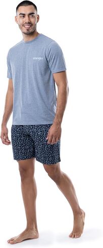 Wrangler Men's Jersey Top and Micro-Sanded Cotton Shorts Pajama Sleep Set in Saudi Arabia