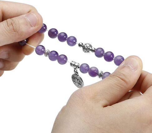 PESOENTH 7 شقرا أساور للنساء شفاء كريستال حجر حبة اليوغا التأمل كريستال مطرز سوار الأحجار الكريمة الطبيعية موازنة المجوهرات الفتيات in Kuwait