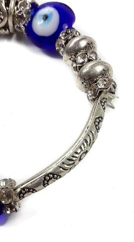 Nazareth Store Blue Beads Evil Eye Bracelet Hamsa Hand Of Fatima For Men Women Stretch Bracelets Lucky Charm in Saudi Arabia