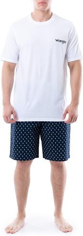 Wrangler Men's Jersey Top and Micro-Sanded Cotton Shorts Pajama Sleep Set in Saudi Arabia