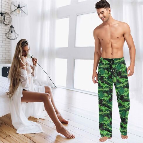visesunny Mens 100% Cotton Pajama Bottoms Lightweight Lounge Pant with Pockets Soft Sleep Pj Pants for Men in Saudi Arabia