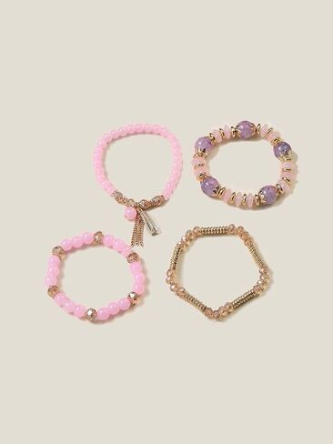 Bohemian Stackable Bracelets for Women Girls Gold Beaded Stretch Charm Bracelets Set Crystal Elastic Multilayer Colorful Charm Bangles Bracelets Summer Beach Multicolor Statement Jewelry in Saudi Arabia