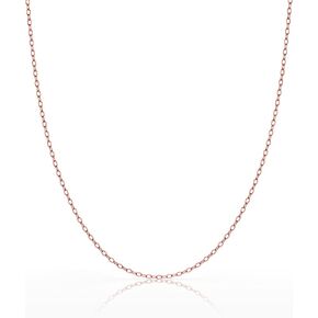 بلينغ فور يور باك 18 قيراط من الذهب الوردي على الفضة الاسترليني 1.2 ملم سلسلة كابل إيطالية رفيعة جدًا، مقاسات 14 بوصة - 36 بوصة in Kuwait