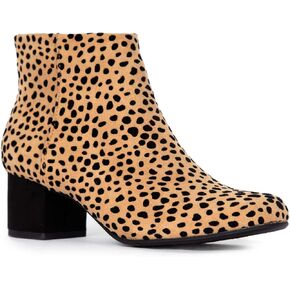 J. Adams Low Heel Zip Up Round Toe Ankle Bootie - Jody