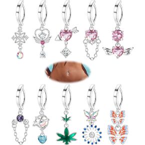 FASACCO 14G زر البطن مع استرخى الفرس البطن الدائري لذيذ البطن زر خواتم الجراحية الصلب حلقات السرة الصغيرة in Kuwait