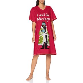 Hatley Women's I Don't Do Mornings Sleepshirt, Raspberry, One-Size in Kuwait