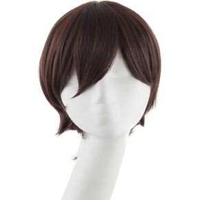 MapofBeauty Fashion Men's Short Layered Wig (Dark Brown) in Kuwait
