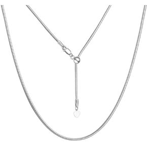 ARGENTO REALE Sterling Silver Adjustable Snake Chain Necklace Necklace |1.5MM Sterling Silver Bolo Necklace|Slider Necklace|Sterling Silver Chain For Pendants |