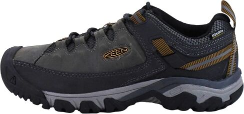 KEEN Men's Targhee 3 Low Height Waterproof Hiking Shoes, Steel Grey/Golden Brown, 11.5 in Saudi Arabia