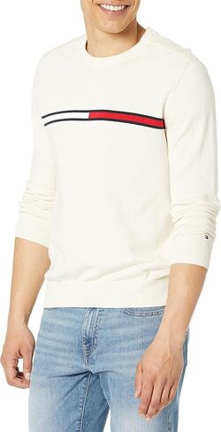 Tommy Hilfiger Men's Adaptive Logo Stripe Sweater in Saudi Arabia