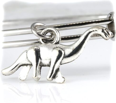Dinosaur Bracelet | Dinosaur Party Favors for Dinosaur Treat Bags or for a Dinosaur Souvenir and Dinosaur Gifts for Women and Men for their Dinosaur Theme Party a Brontosaurus Bangle Dinosaur Charm in Saudi Arabia