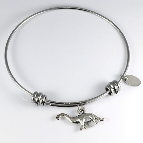 Dinosaur Bracelet | Dinosaur Party Favors for Dinosaur Treat Bags or for a Dinosaur Souvenir and Dinosaur Gifts for Women and Men for their Dinosaur Theme Party a Brontosaurus Bangle Dinosaur Charm in Saudi Arabia