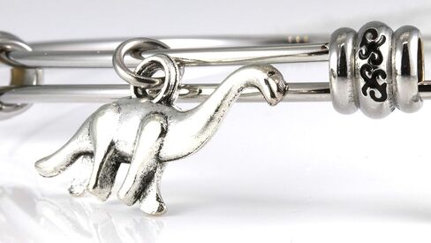 Dinosaur Bracelet | Dinosaur Party Favors for Dinosaur Treat Bags or for a Dinosaur Souvenir and Dinosaur Gifts for Women and Men for their Dinosaur Theme Party a Brontosaurus Bangle Dinosaur Charm in Saudi Arabia