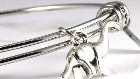 Dinosaur Bracelet | Dinosaur Party Favors for Dinosaur Treat Bags or for a Dinosaur Souvenir and Dinosaur Gifts for Women and Men for their Dinosaur Theme Party a Brontosaurus Bangle Dinosaur Charm in Saudi Arabia