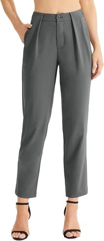 VQW Womens High Waisted Trousers Casual Ankle Pants Work Dress Pants with Pockets in Saudi Arabia