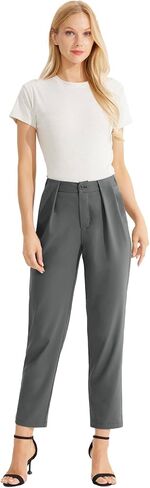 VQW Womens High Waisted Trousers Casual Ankle Pants Work Dress Pants with Pockets in Saudi Arabia
