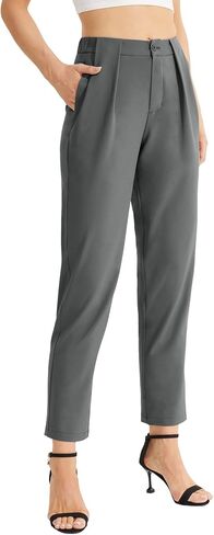 VQW Womens High Waisted Trousers Casual Ankle Pants Work Dress Pants with Pockets in Saudi Arabia