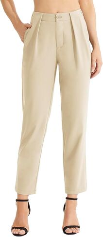 VQW Womens High Waisted Trousers Casual Ankle Pants Work Dress Pants with Pockets in Saudi Arabia