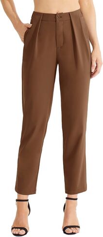VQW Womens High Waisted Trousers Casual Ankle Pants Work Dress Pants with Pockets in Saudi Arabia