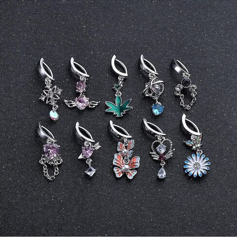 FASACCO 14G زر البطن مع استرخى الفرس البطن الدائري لذيذ البطن زر خواتم الجراحية الصلب حلقات السرة الصغيرة in Kuwait