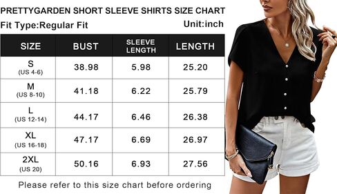 PRETTYGARDEN Short Sleeve Blouses for Women 2024 Summer Western Chiffon Shirts Dressy Casual Pearl Tops in Saudi Arabia