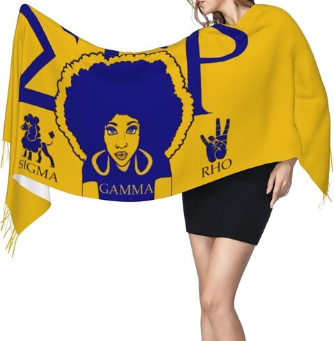 Cashmerette Fringed Scarf Rho sorority paraphernalia Warm Large Blanket Wrap Shawl for Women Cashmere Scarf in Saudi Arabia